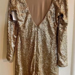 Gold sparkly holiday dress